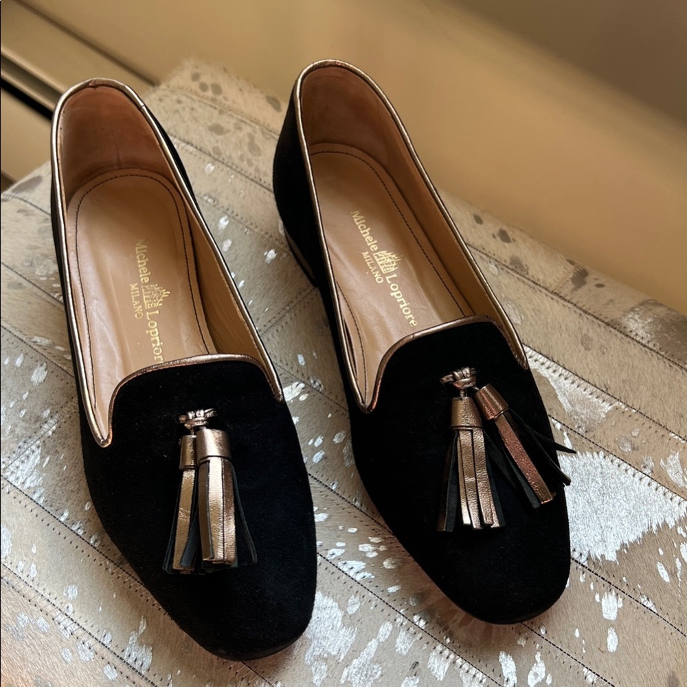 Michele Lopriore Tasseled Suede Flats
